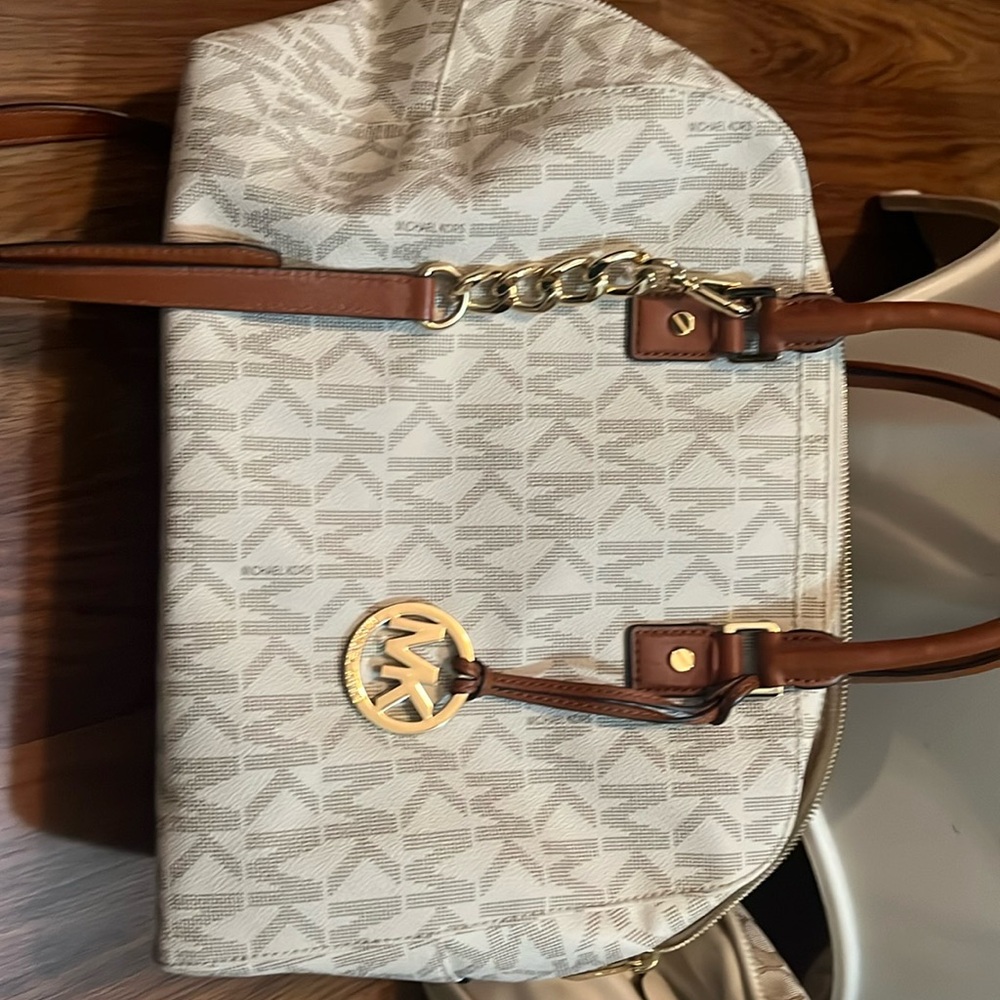 Michael Kors tote with gold accents